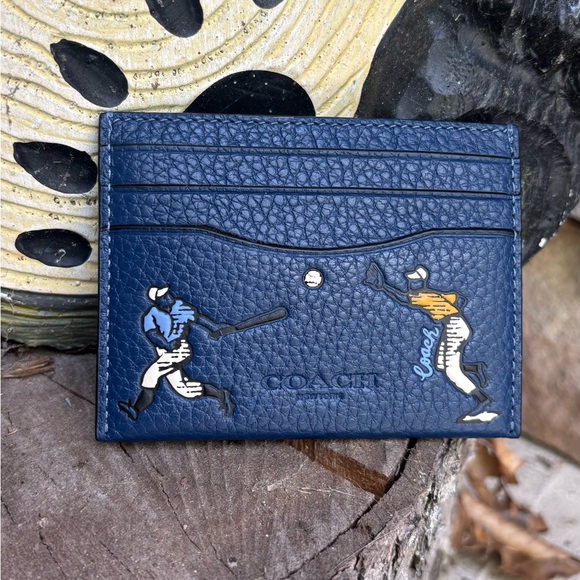 Coach Other - Authentic COACH Refined Pebbled Leather 
Baseball slim card case/ID